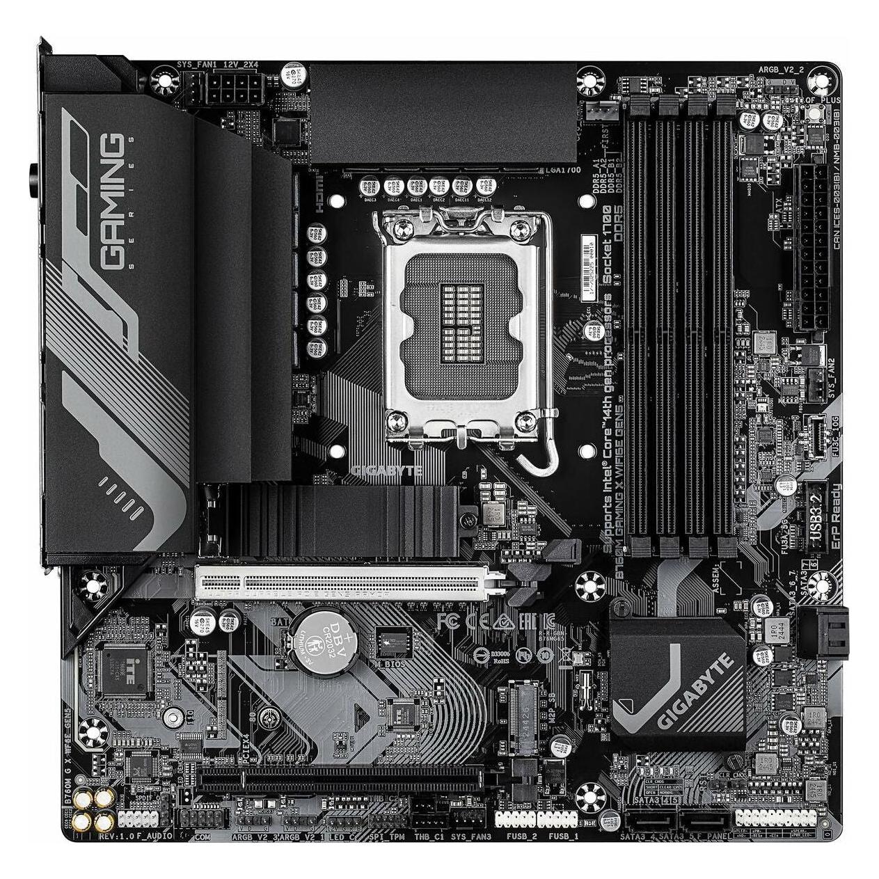 Gigabyte B760M Gaming X WiFi6E Gen5 (B760,S1700,mATX,DDR5 (LGA 1700, Intel B760, mATX) (B760M G X WF6E GEN5)
