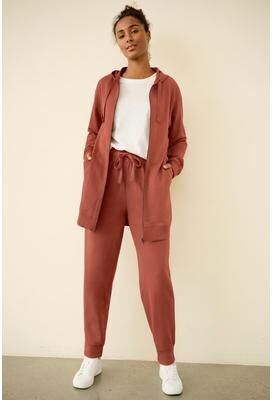 Plus Size Women's French Terry Drawstring Elastic Waistband Jogger by Ellos Studio in Rust (Size 4X)