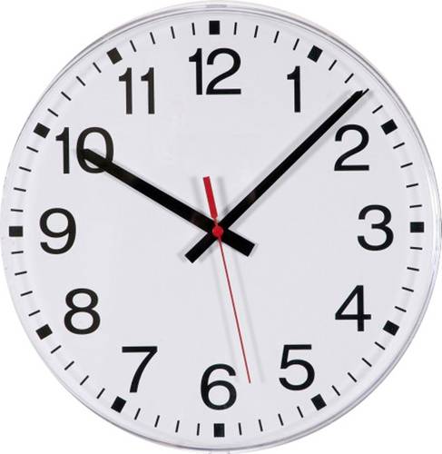 EuroTime 55000 Funk Wanduhr 30mm Weiß