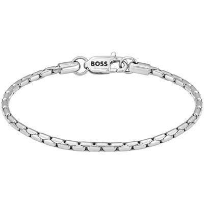 Armband BOSS "EVAN" Gr. M, silber (edelstahlfarben), Armbänder, Herren, M, Edelstahl, Armband