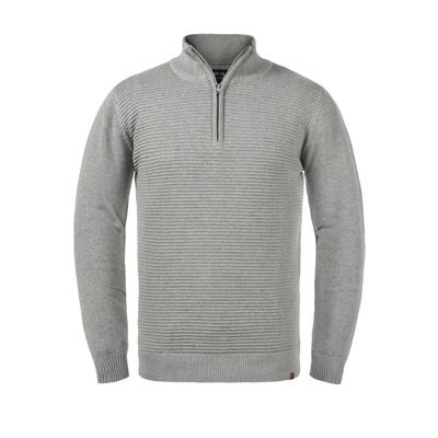 Troyer INDICODE "Troyer IDRichard", Herren, Gr. L, grau (light grau mix), Obermaterial: 100% Baumwolle CO., Pullover Troyer