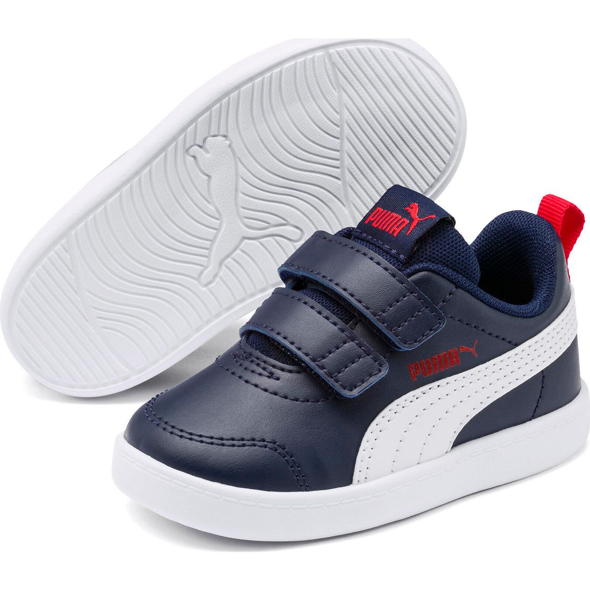 Puma Courtflex v2 V Inf peacoat-high risk red (01) 8 371544-01-8