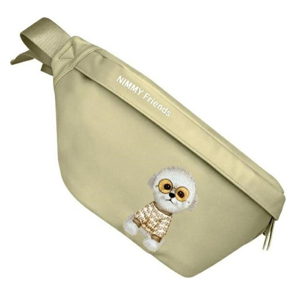 Nimmy Crossbody khaki Glasses Cool Dog (N-YJ-XB-02)
