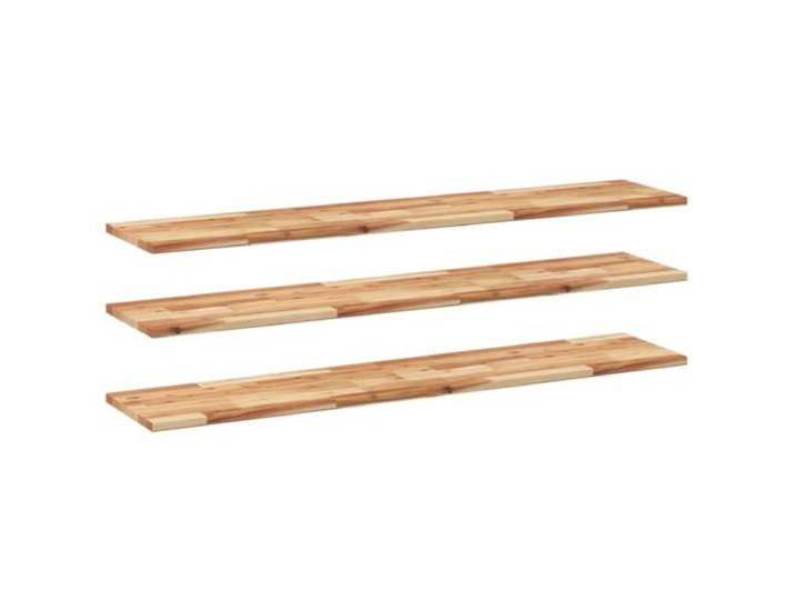LASWWQMRF Schweberegal 3 STK. 120x30x2cm Akazie Massivholz Wandboard Ölbehandeltes Echtholz Wandboard Set für Küche, Schlafzimmer & Wohnzimmer. Flexibel anordbar für mehr Stauraum.