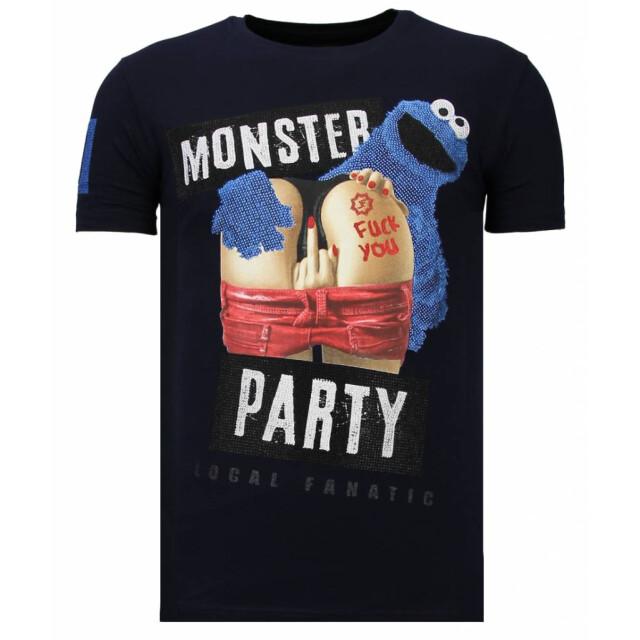 Local Fanatic Monster party rhinestone t-shirt