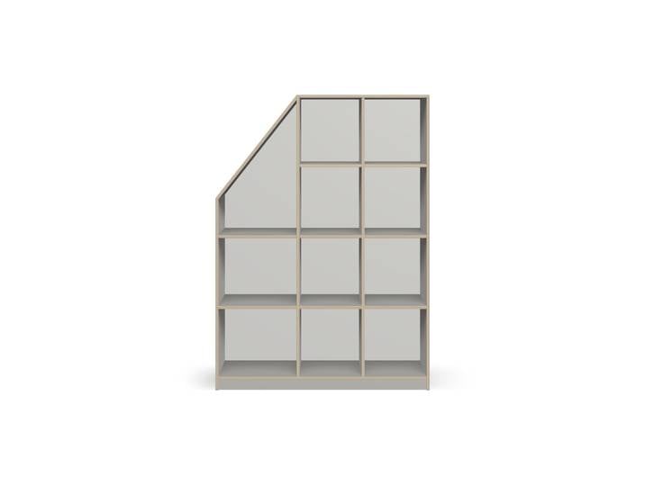 Grauer Dachschrägenschrank Premium Dekore Grau Multiplex Kante