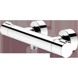 Keuco, Duscharmatur + Badewannenarmatur, Thermostat-Brausemischer PLAN BLUE AP verchromt