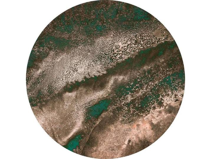 Fotobehang - Cuivre 125x125cm - Rond - Vliesbehang - Zelfklevend