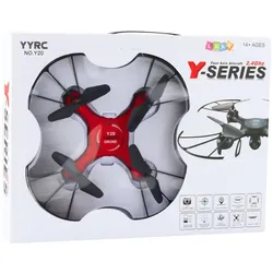 Lean Toys Leantoys Drohne Y20 UFO R/C rotierende Lichter rot