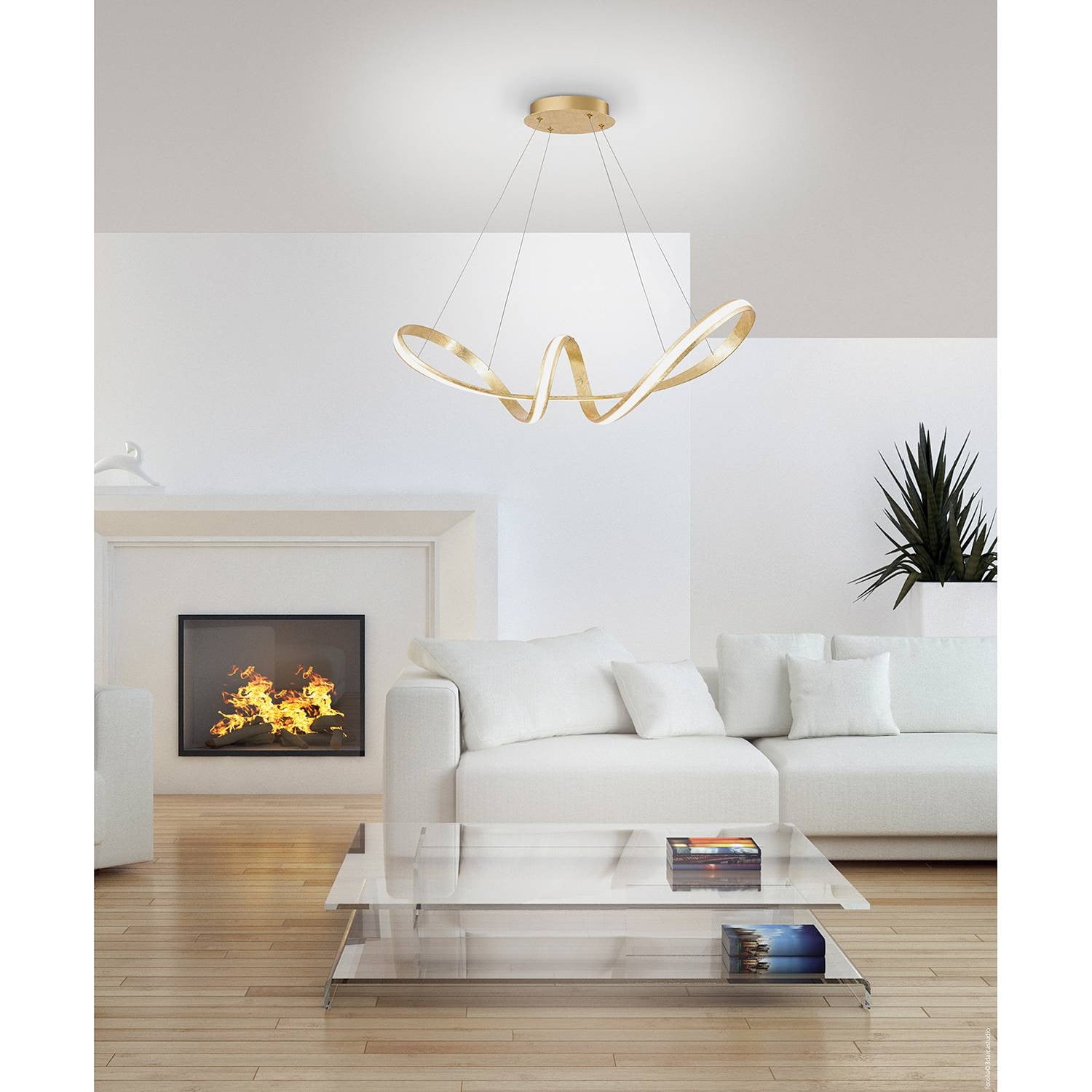 Paul Neuhaus Melinda Design LED-hanglamp goud/messing