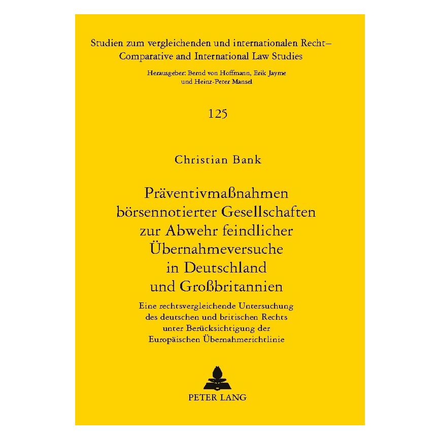 Peter Lang Bank:PräventivmaÃnahmen börsennotierter (Deutsch, Softcover, Christian Bank) (56029965)