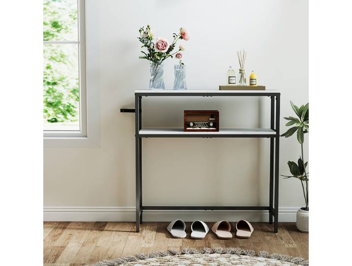 Table console Manyale 80 x 81 x 20cm Blanc