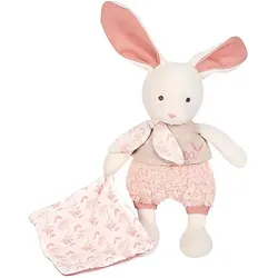 Doudou et Compagnie, Schmusetuch, Bio Hase mit Schmusetuch,rosa 22cm (22 x 24 cm)
