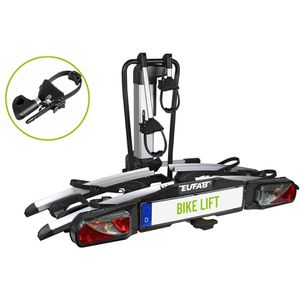 EUFAB Fahrradträger Bike Lift für Anhängerkupplung, 2 Fahrräder/2 E-Bikes, elektrisch höhenverstellbar
