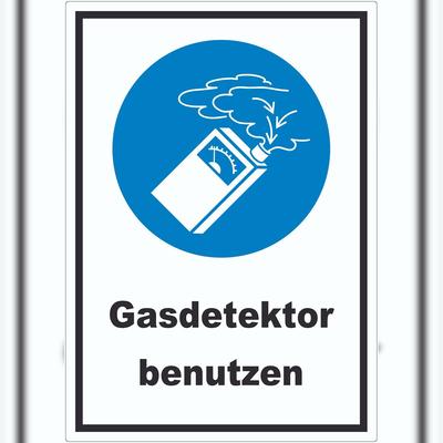 HB-Druck Gasdetektor benutzen Aufkleber A6 (105x148mm)