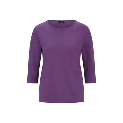 Kurzarmshirt GOLDNER "Basic Shirt mit U-Boot-Ausschnitt", Damen, Gr. 40, lila, Obermaterial: 100% Baumwolle CO., Modisch, U-Boot-Ausschnitt, Shirts, U-Boot-Ausschnitt