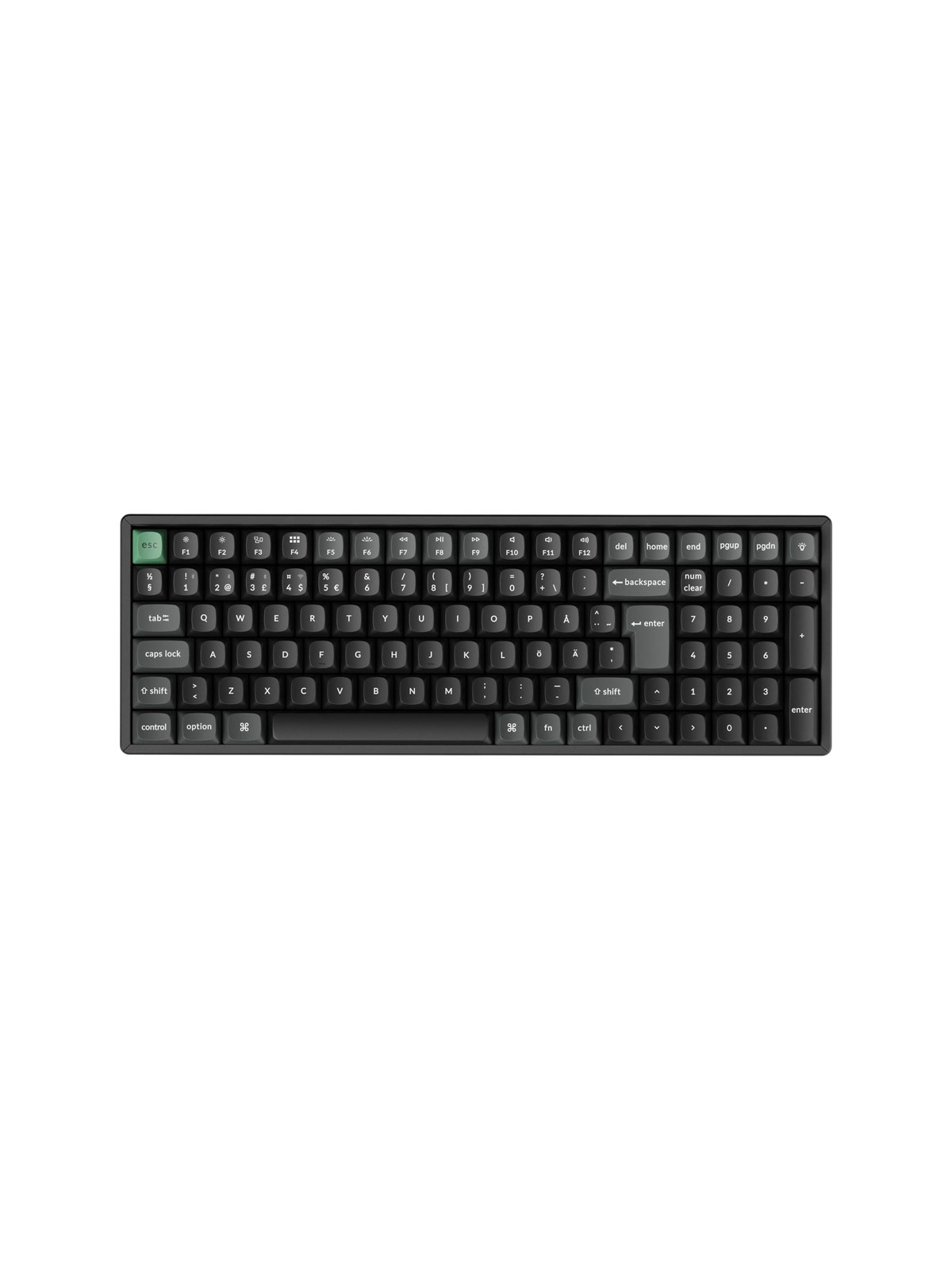 Keychron K4 Ultra 96% 8K Keychron Apex Brown - Gaming Tastatur - 96% - Nordic ISO - Schwarz