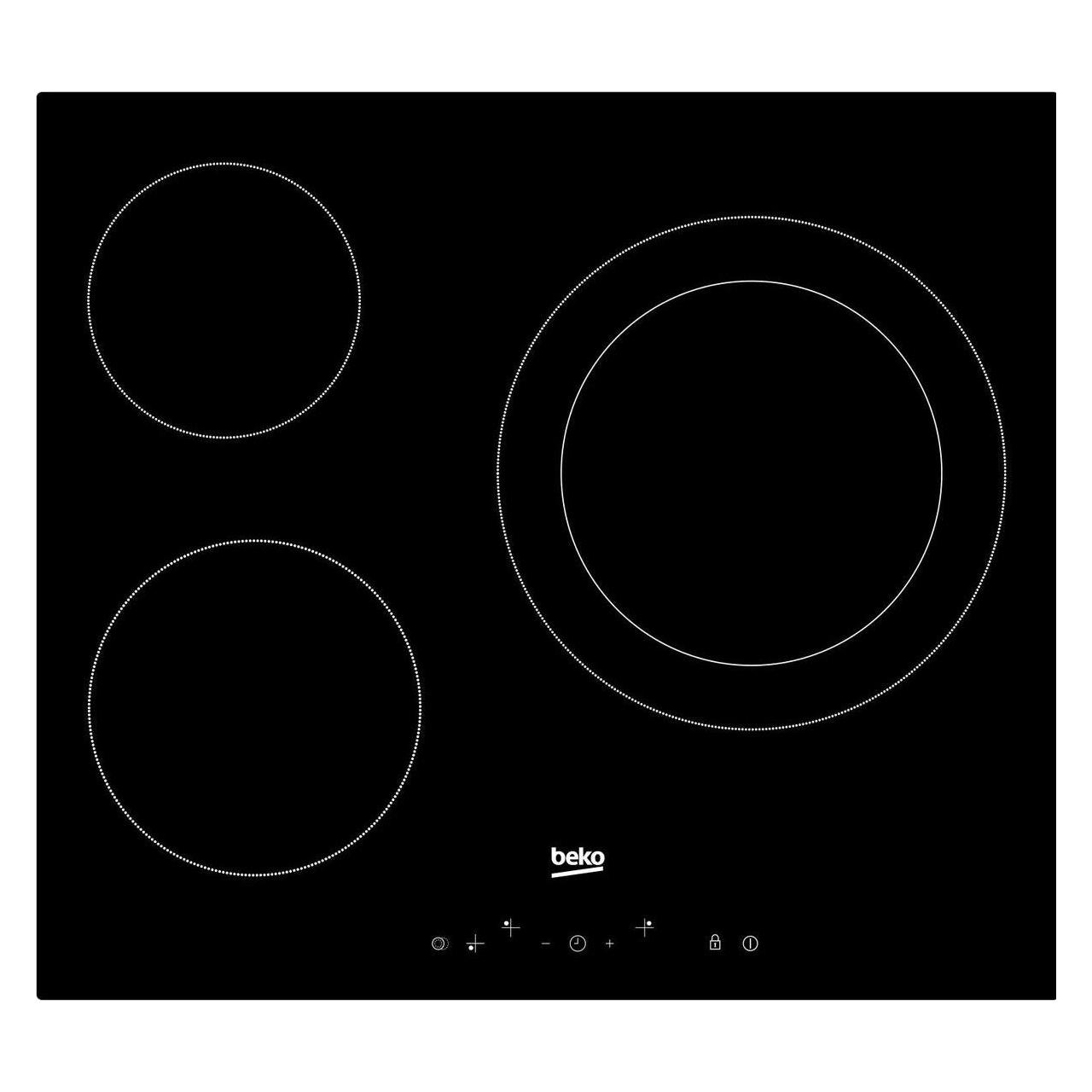 Beko TABLE 60CM HIC63402T (58 cm, Glaskeramik Kochfeld) (HIC63402T)