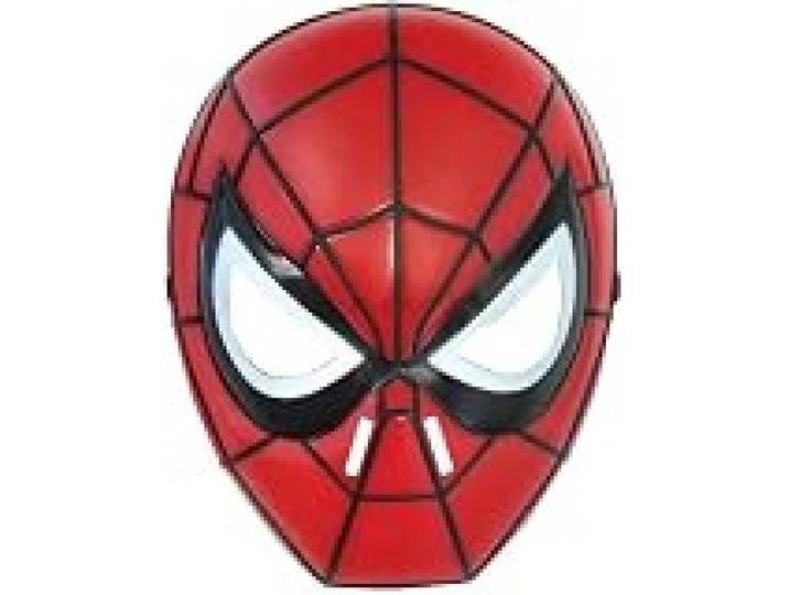 RUBIE'S SPIDER-MAN officiel - Masque Rigide pour Enfants Spider-man - Taille Unique - Masque en PVC rouge et noir avec Attache élastique - Pour, Carnaval,