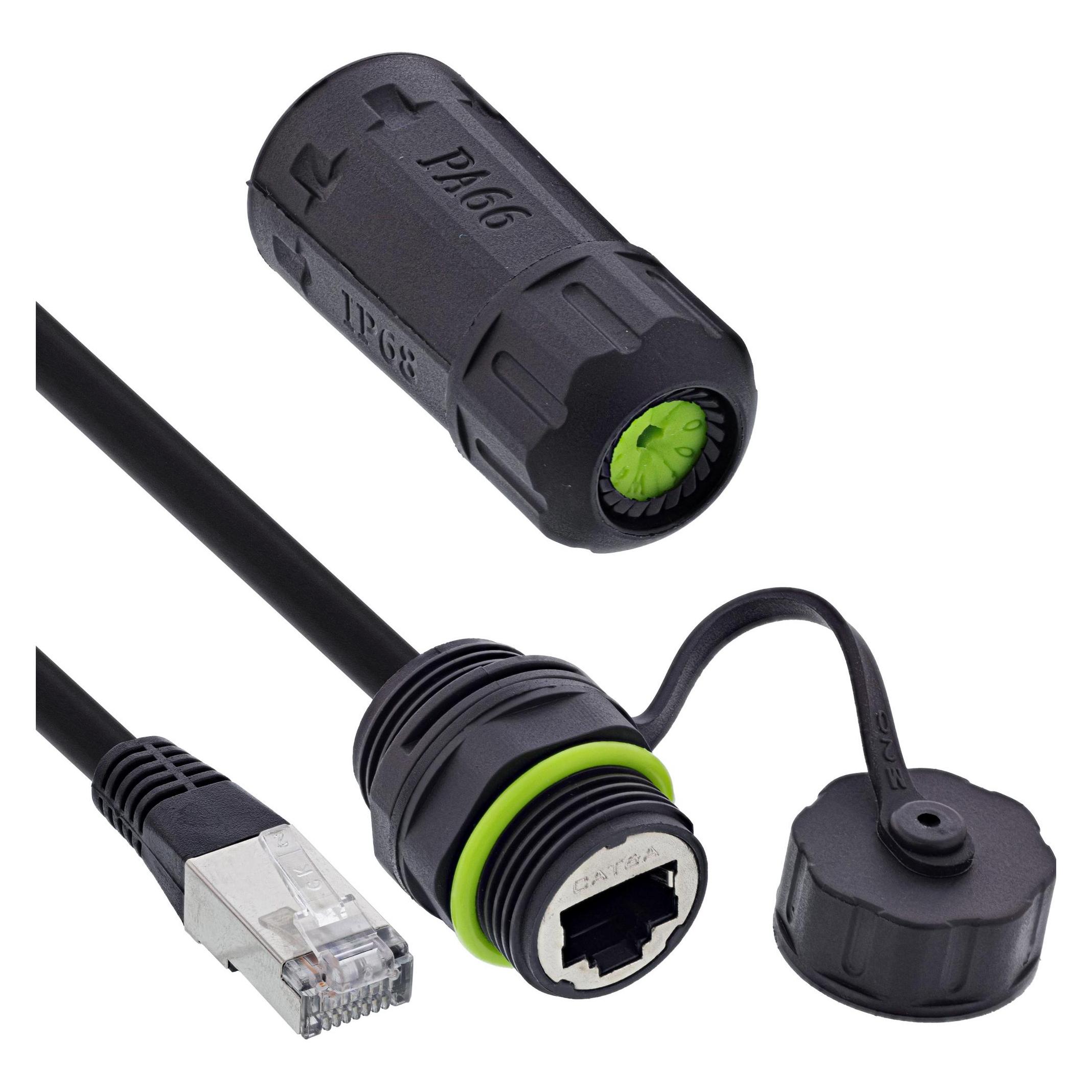 InLine Patchkabelkupplung Cat.6A (CAT6a, 0.20 m) (69927K)