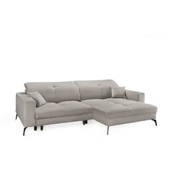 set one by Musterring Ecksofa Jersey Stoff Silver