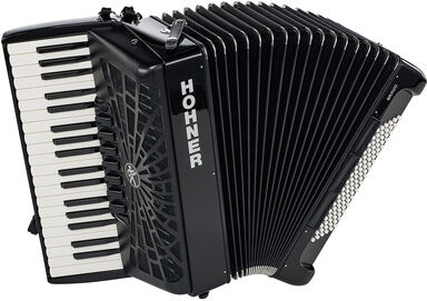 Hohner Bravo III 96 silent key black Schwarz