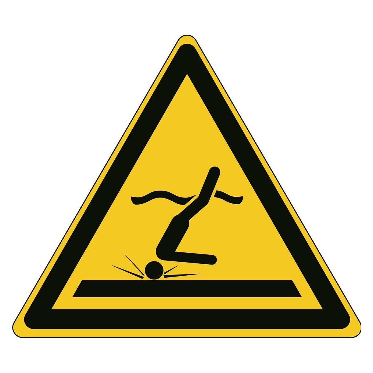 Brady ISO-Sicherheitsschild - Warnung vor flachem Wasser (W/W048/NT/PP-TRI100-1)