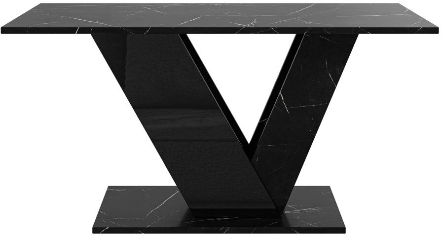 Ivy Bronx Pedestal Coffee Table Black 55cm H X 100cm W X 60cm D