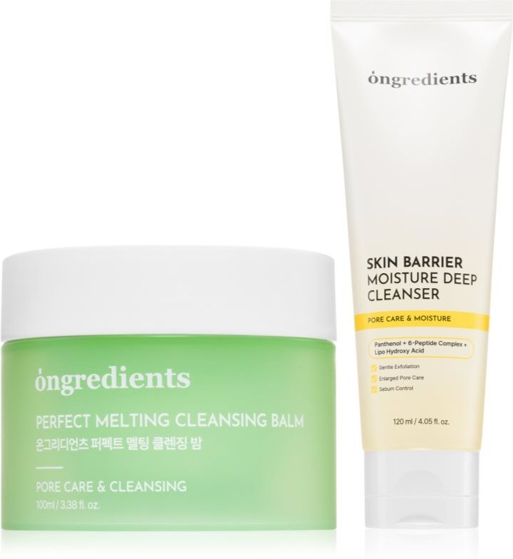 Ongredients Perfect Melting + Skin Barrier set for clear and healthy skin