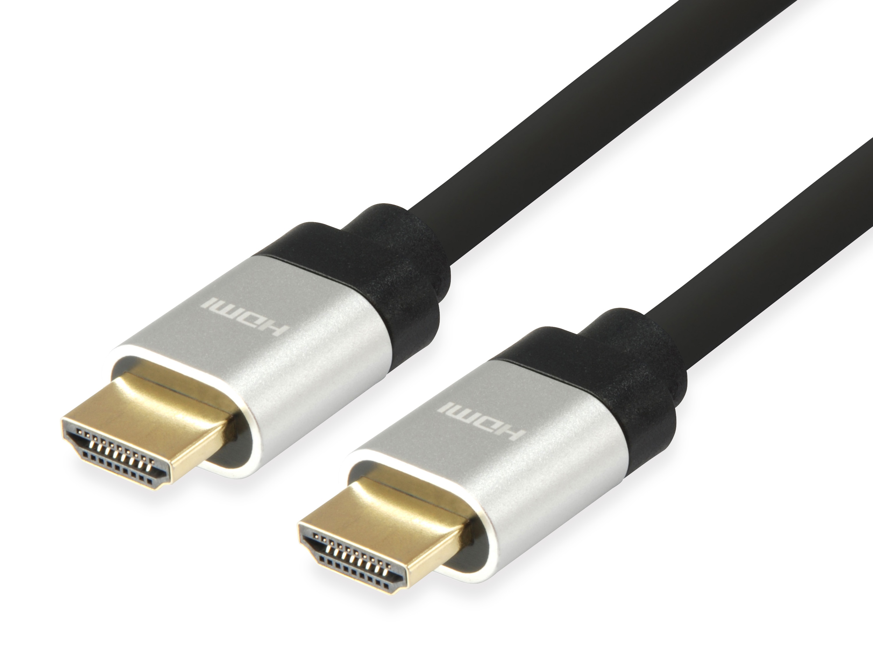 Equip 119347 HDMI 2.0 High Speed Kabel, Stecker auf Stecker, 10m, silber