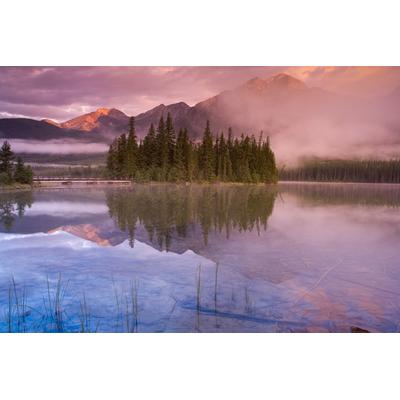 Fototapete PAPERMOON "See am Berg", bunt, B:3m L:2,23m, Vlies, Tapeten