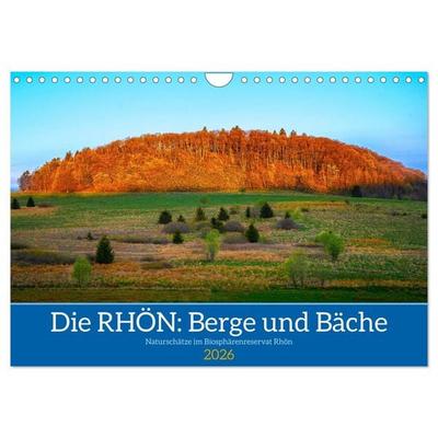 Die RHÖN: Faszinierende Berge und lebendige Bäche (Wandkalender 2026 DIN A4 quer), CALVENDO Monatskalender