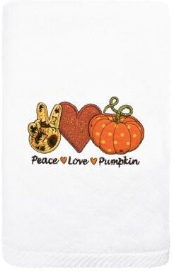 Authentic Hotel and Spa Peace*Love*Pumpkin - Embroidered Luxury 100% Turkish Cotton Hand Towel