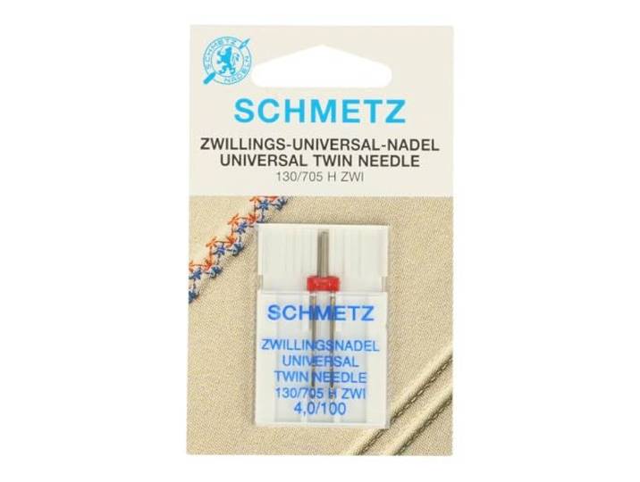 SCHMETZ 130-705ZWI-4.0-100 Tweeling 1 naald 4.0-100, zilver