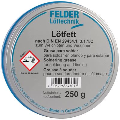 Sw Stahl Lötfett 250g, nach DIN EN29454-1 [Hersteller-Nr. 62052L]