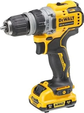 Dewalt Akku-Bohrschrauber DCD703L2T, 12Volt (gelb/schwarz, 2x Li-Ion XR Akku 3Ah, 4 Wechselköpfe)