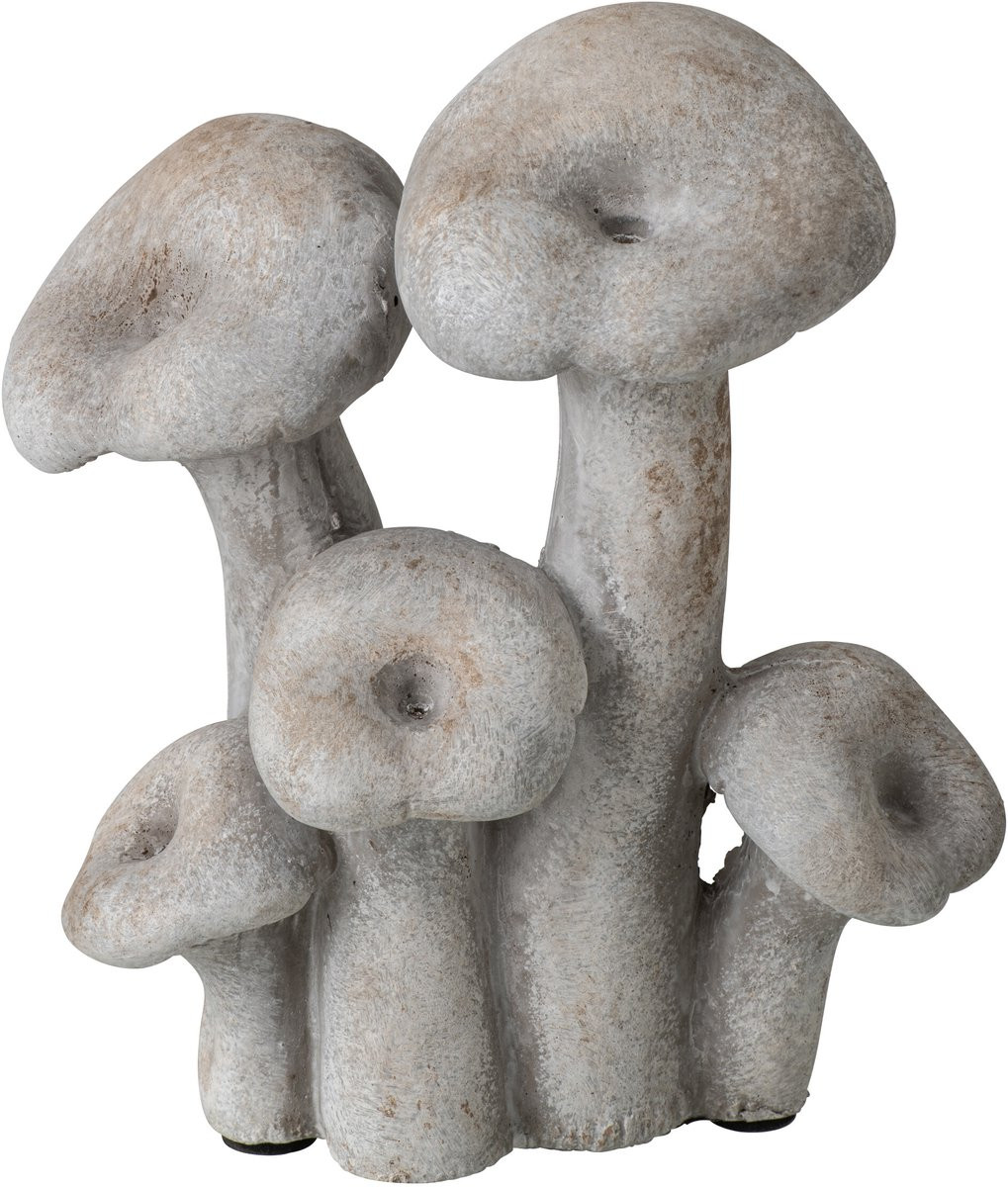J-Line Paddenstoel Tafeldecoratie - Cement - Lichtbeige