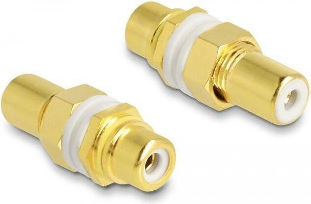 Delock 64141 Audio Adapter Cinch Bu. naar Bu. voor inbouw, wit