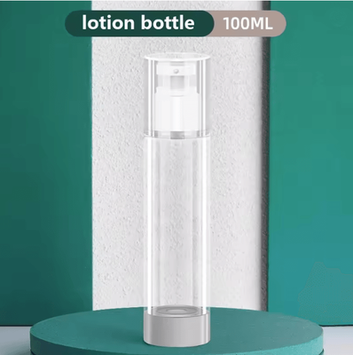 Inspire Essentials Clear Airless Pump Bottle Travel Size Cosmetic Cream Dispenser k 2pcs
