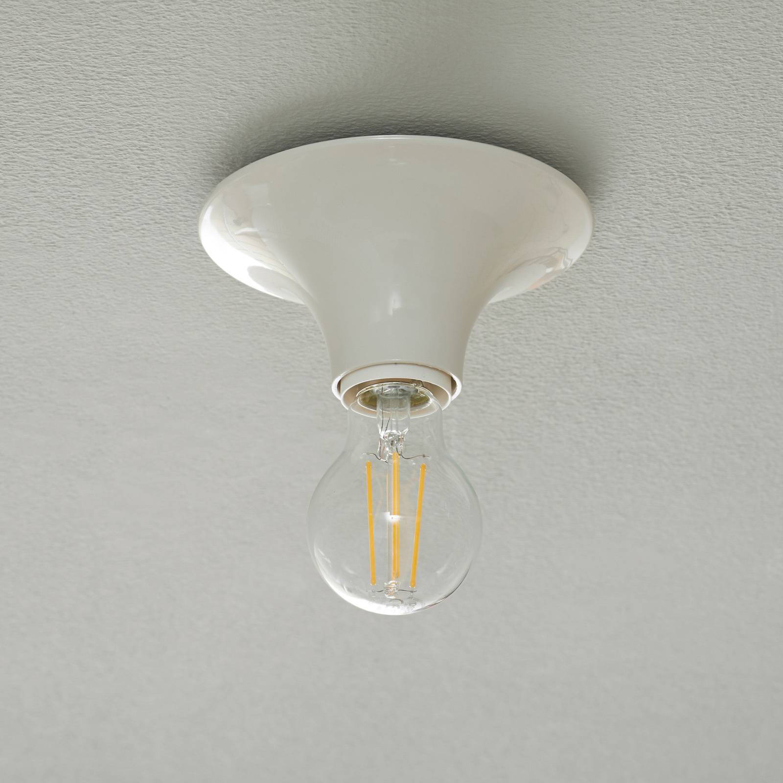 Artemide Designer Ceiling Light Teti, dimmable, White / opal, Living / Dining Room, Plastic, Design, Ceiling Light