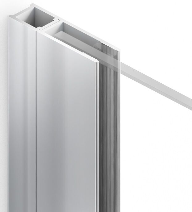 New Trendy Nesta profil poszerzający po stronie ścianki 15 mm chrom PP-0045