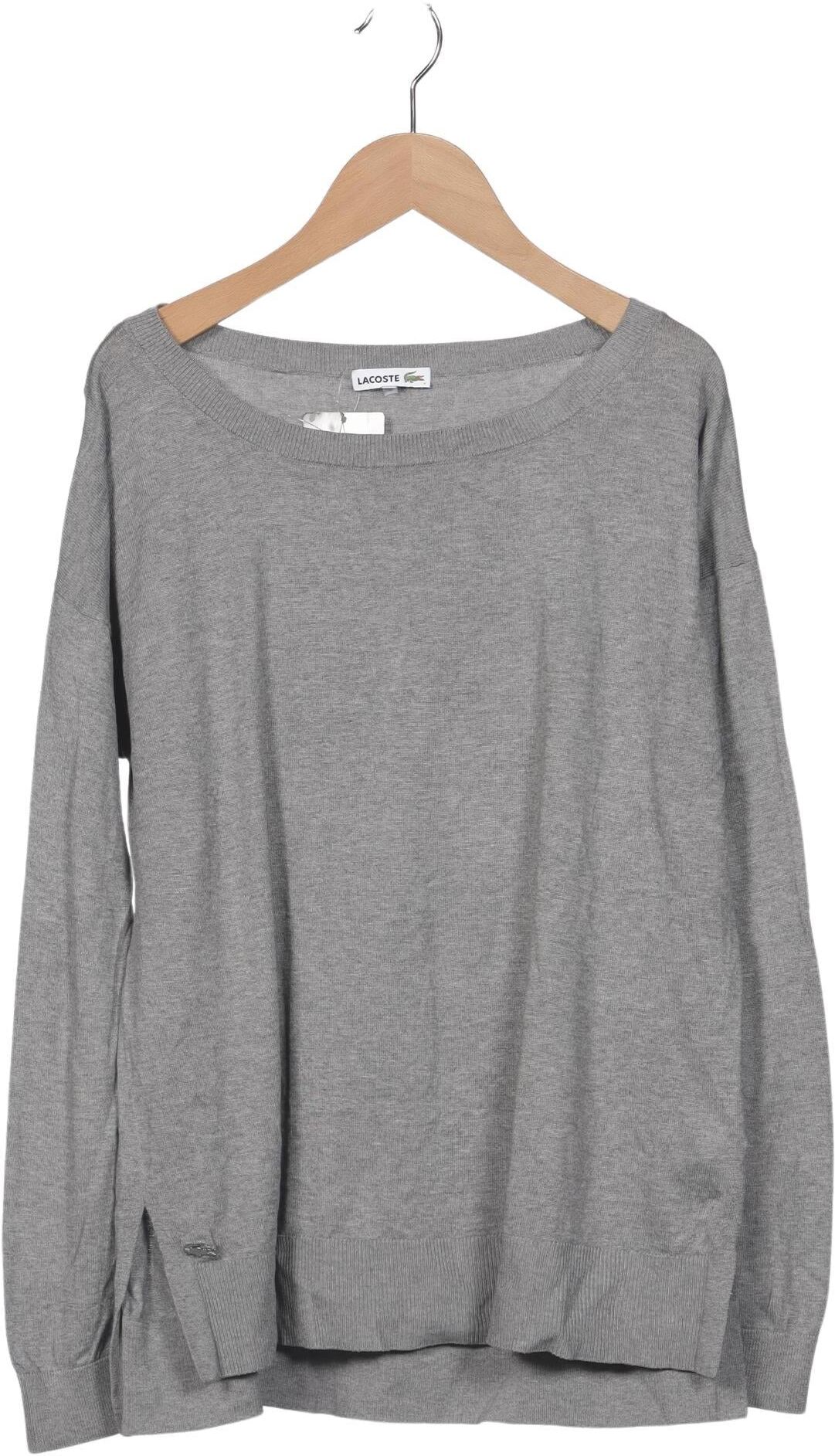 Lacoste Damen Pullover, Grau, Gr. M, Seide / Baumwolle - Second Hand
