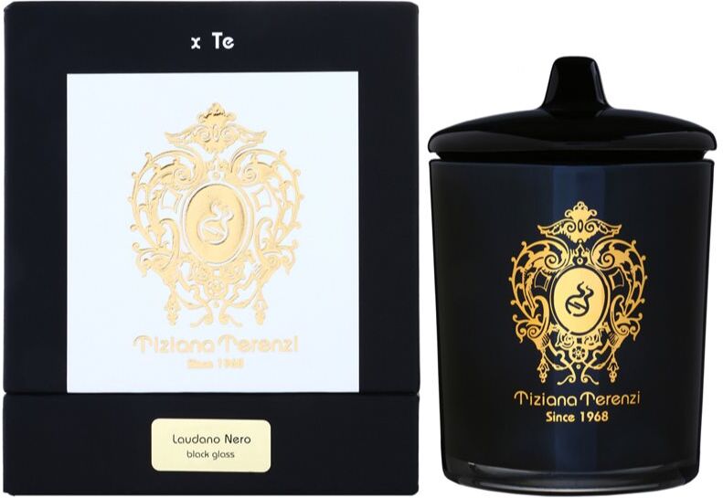 Tiziana Terenzi Black Laudano Nero scented candle with cap 500 g