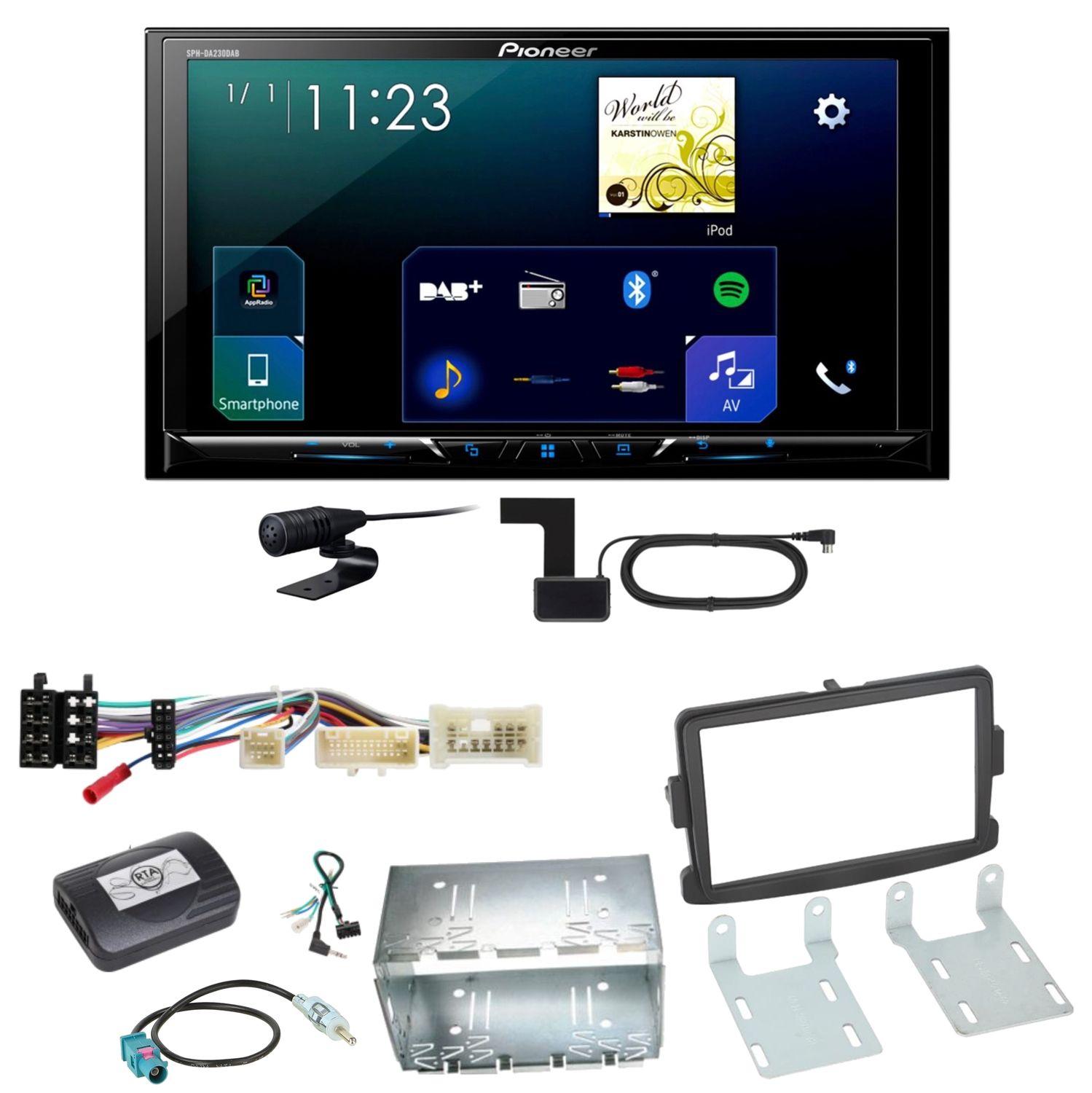 Pioneer SPH-DA230DAB Android Auto CarPlay Einbauset für Renault Trafic 3