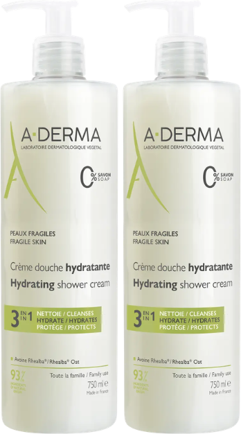 A-Derma Creme Duche Hidratante 3 em 1 2x750ml