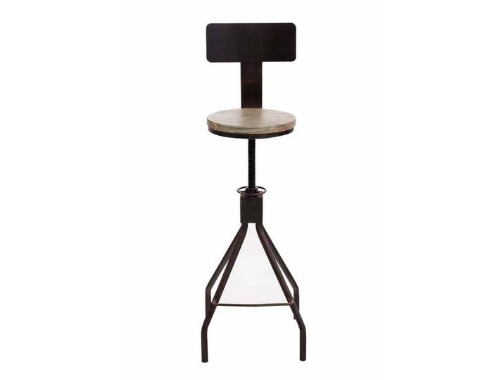 TPFLiving Barhocker höhenverstellbar (Barstuhl - Hocker für Küche - stabiles), Thekenstuhl mit bequemer Sitzfläche: Holz bronze