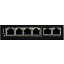 Pulsar SWITCH GIGABIT POE 4+2 SG64 (6 Ports), Netzwerk Switch, Schwarz