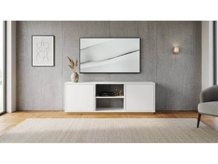Weißer TV-Schrank aus MDF Dekor MDF Beschichtet MDF Weiß matt