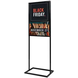 Poster Display Dekor Click A1 Doppelseitig Schwarz