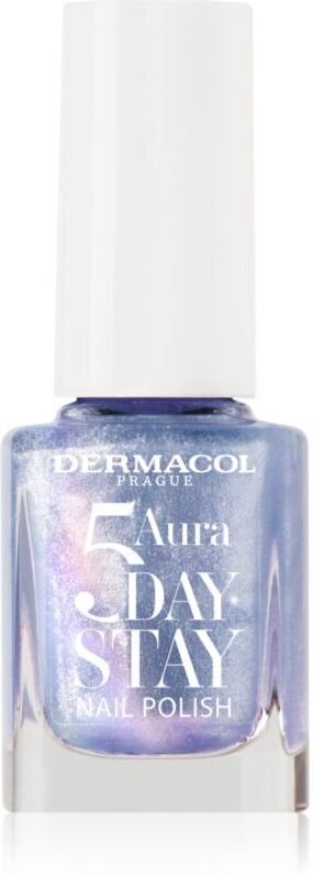 Dermacol 5 Day Stay Aura long-lasting nail polish with pearl shine shade 71 Ocean Mist 11 ml